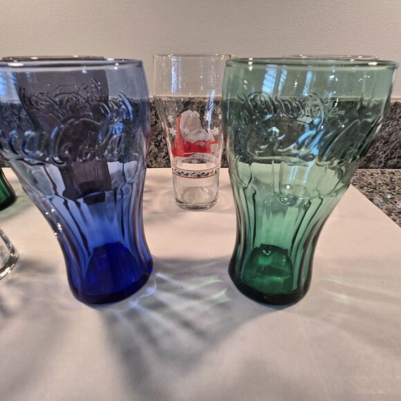 Set of 7 Genuine Coca-Cola Glass Tumblers by Libbey - Picture 3 of 12